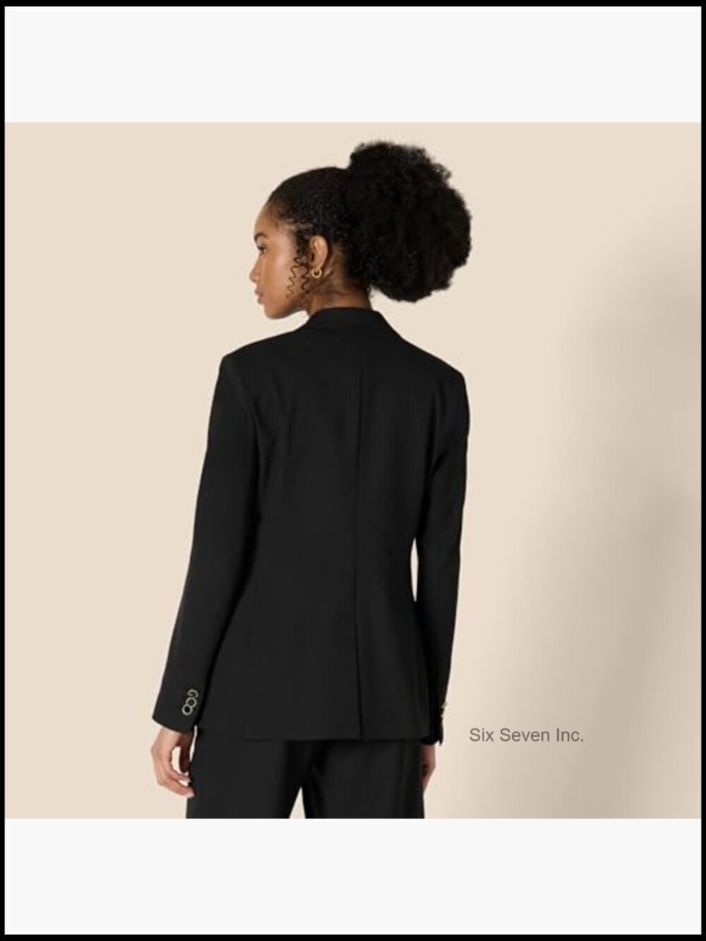 Regular-Fit Woven Single-Breasted Blazer, Polyester Viscose Blend - Picture 2 of 7